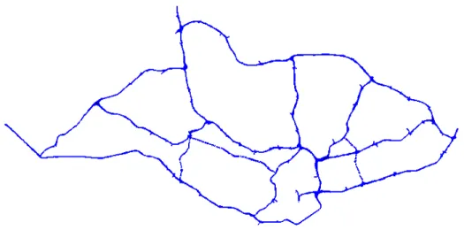 Figure 4-3: Singapore Road Network in DynaMIT and MITSIMLab