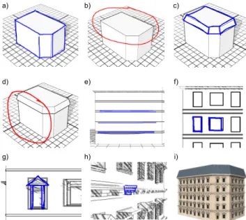 Figure 9: Rendering Styles. Our tool provides several rendering options, a) screen space ambient occlusion (SSAO), b) sketch lines, c) sketch lines + hatching texture.