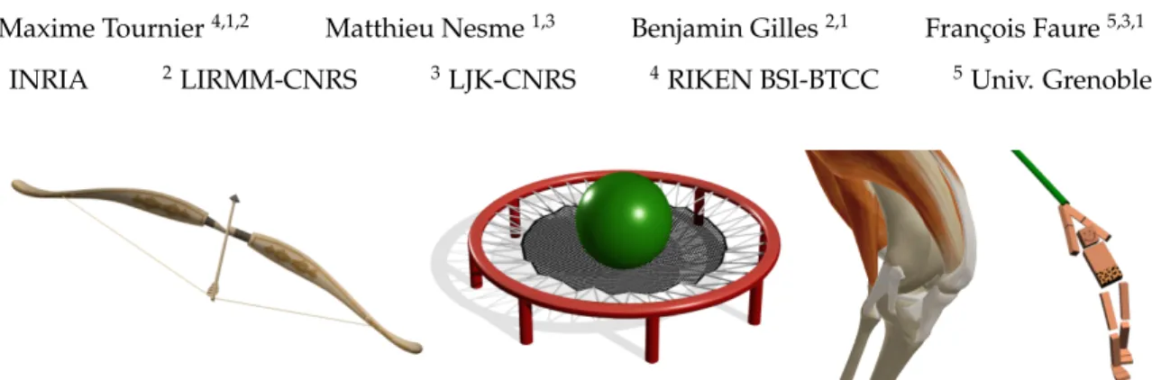 Figure 1: Our method improves stability and step size for the simulation of constraint-based objects subject to high tensile forces, isolated or coupled with other types of objects
