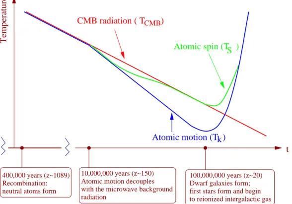 Figure 1-3: Thermal history of the intergalactic gas