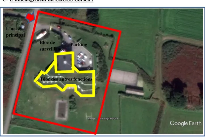 Figure 31 : Implantation du Cross  (Source : Google Earth) Bloc de 