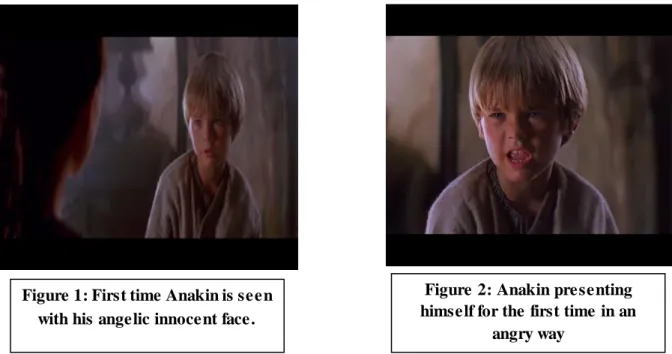 Figure 2: Anakin presenting  himself for the first time in an 