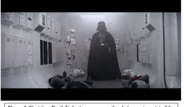 Figure 3: First time Darth Vader is ever seen as the obvious antagonist of the  film 