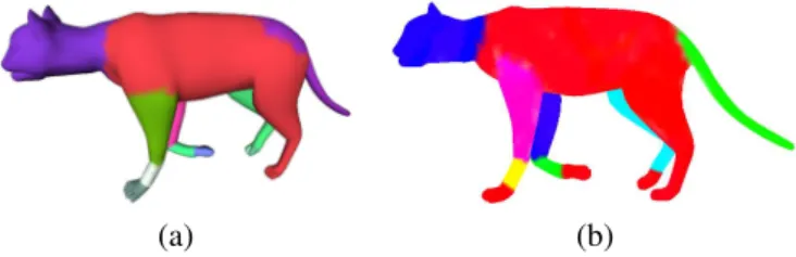 Figure 13: Result on a skeleton-based synthetic animation. (a) Computed vari- vari-able segmentation