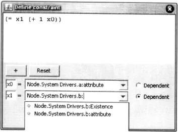 Figure  4-3:  The  first  interface  design.  A  drop-down  list  box  assists  users  in  entering attribute  names.