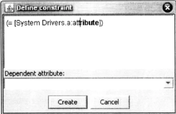 Figure 4-7:  The  second  interface  design  showing  auto-complete  assistance.  The  user may  then  continue  to  enter  the  rest  of  the  fully  qualified  attribute  name  with   auto-complete  assistance