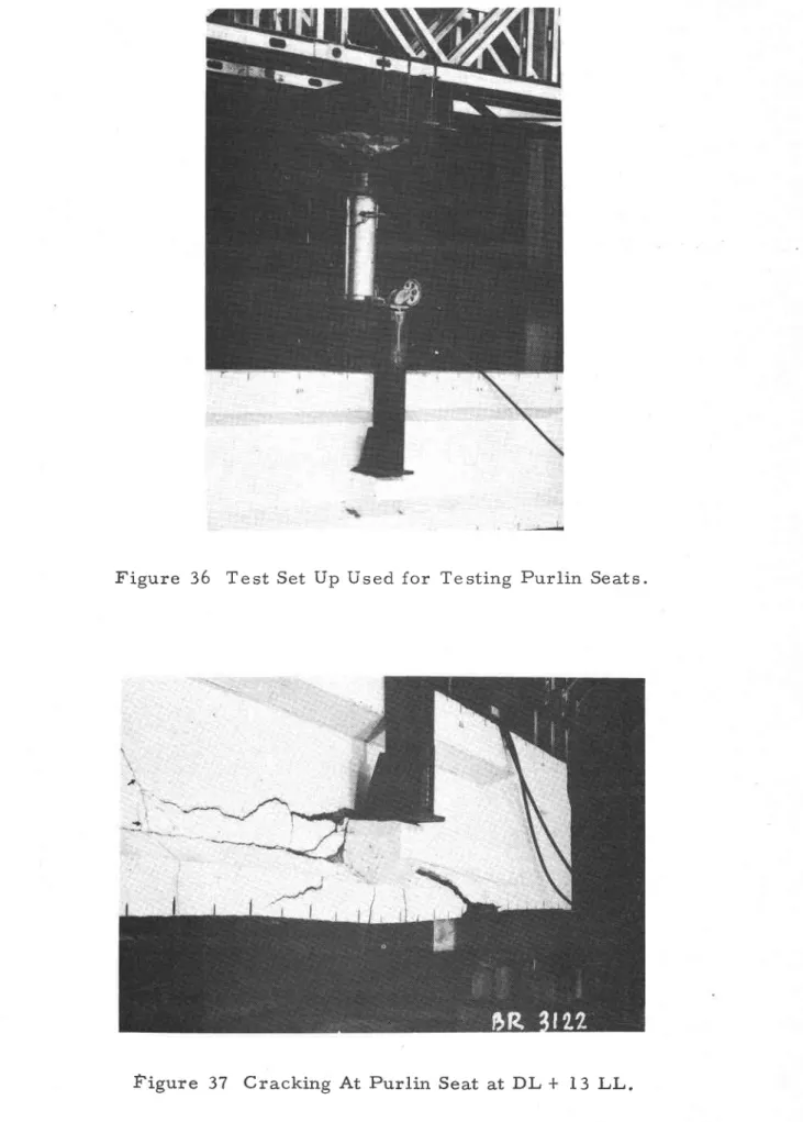 Figure  37  Cracking  At  Purlin  Seat  at  DL  +  13  LL.