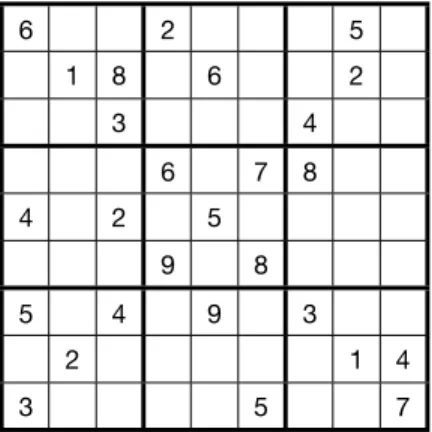 Figure 1-1: A hard Sudoku puzzle [58].