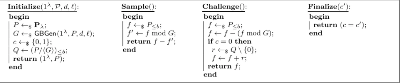 Fig. 2. Game IM P,GBGen(·),d,`,b,m .