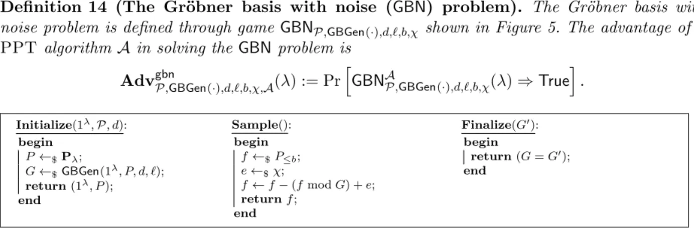 Fig. 5. Game GBN P,GBGen(·),d,`,b,χ .