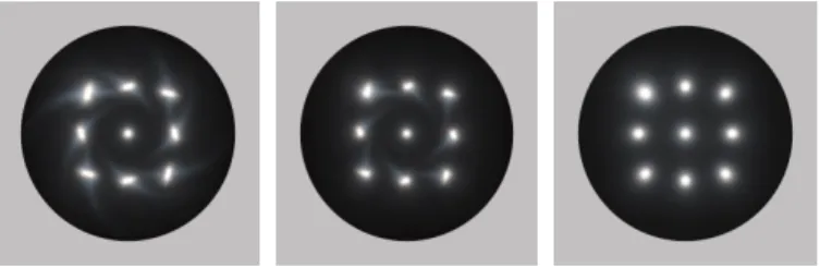Fig. 4. Lens-flare-like acquisition artefacts of the grease- grease-covered-steel MERL-MIT material illuminated by 9  direc-tional sources
