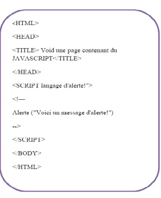 Fig. II.9  :  Syntaxe de langage JavaScript