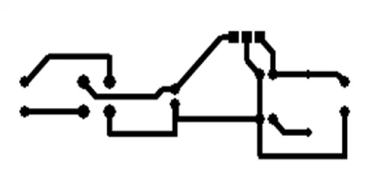 Figure III-1-4 : circuit imprimé exporté d’ARES