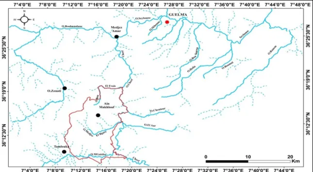 Figure 4: Le sous bassin versant de l’Oued Medjez El Bgare. 