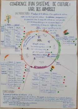 Figure 4 : Exemple de poster réalisé par les étudiants dans le cadre du TD d’analyse de cohérence des  systèmes de culture  