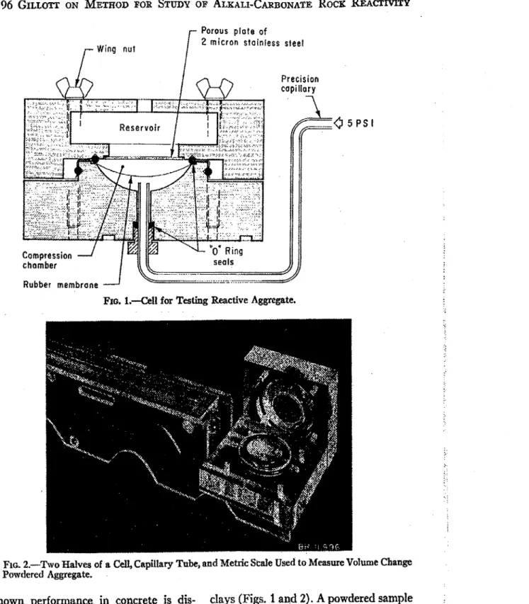 FIG. 1.--Cell  for Testing Reactive Aggregate. 