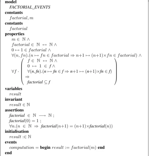 Figure 3.2: An example of an abstract model for the factorial computation