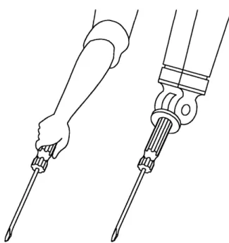 Figure  1-1:  Sensing the  force  and  position  of an  end-effector  is equiv- equiv-alent  to  human  tool  manipulation  and  parts  mating