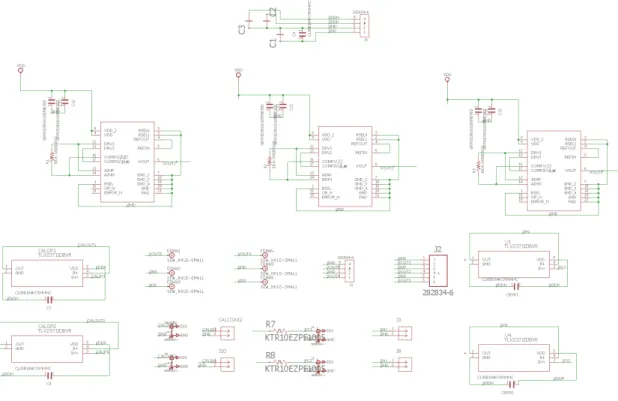Figure 3-7: An electrical schematic of the main PCB boards. Two of these boards are used in the detector.