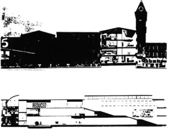 Figure  4-10.  Sample  sections  through  the  Mass  MoCA  site.  By  Skidmore,  Owings,  and  Merrill.
