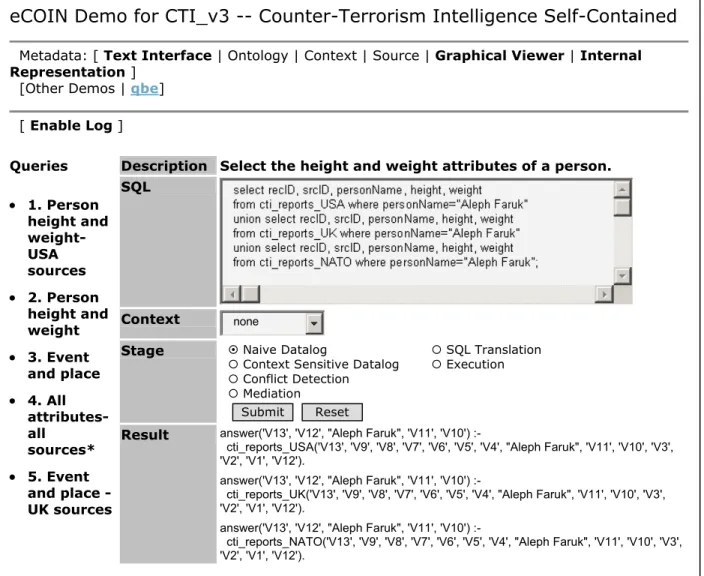 Figure 7.1  CTI Demo User Interface 