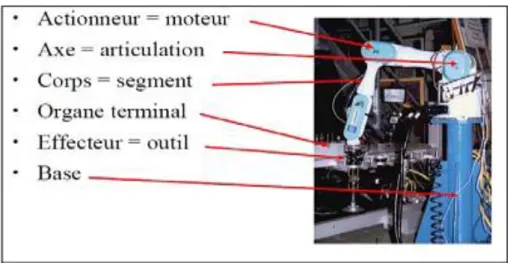 Figure I.7. Architecture d’un robot. 