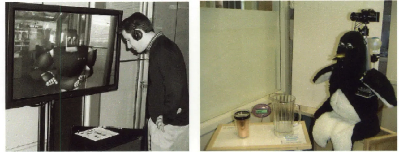 Figure  1-1:  Two examples  of modern  interactive  systems.  MACK  (left)  was  designed to  study face-to-face  grounding  [69]