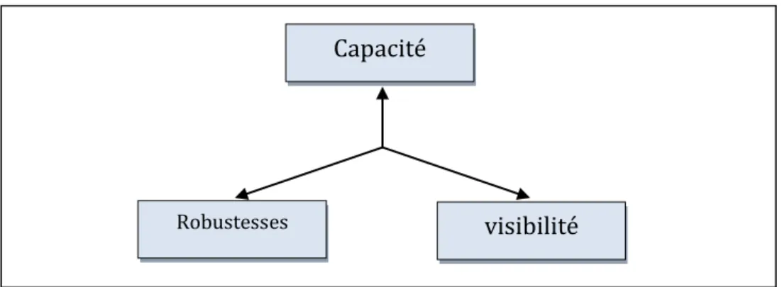 Figure 1.8 : Compromis entre robustesse, capacité et visibilité. 
