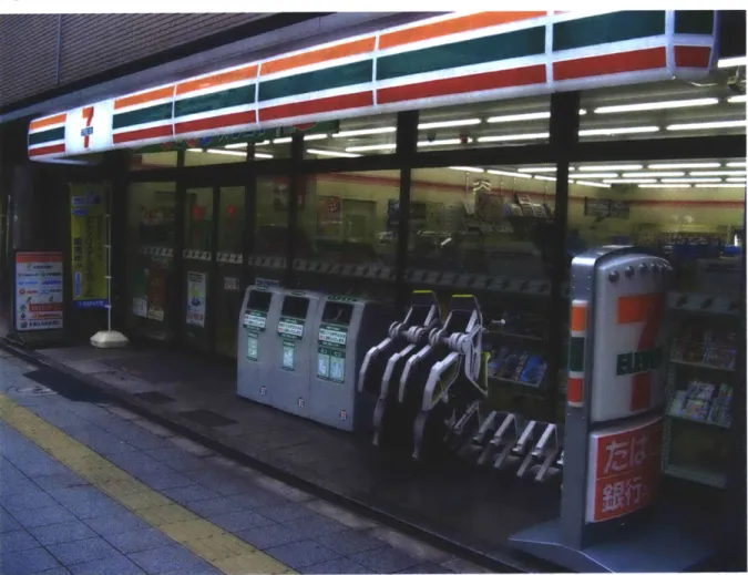 Figure  5.4.3  Scooter and  scooter rack  out side the 7-11