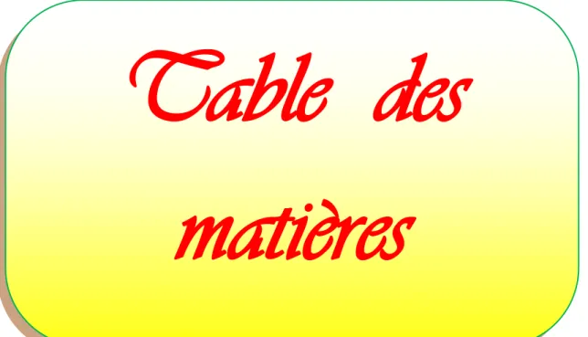 Table  des  matières 