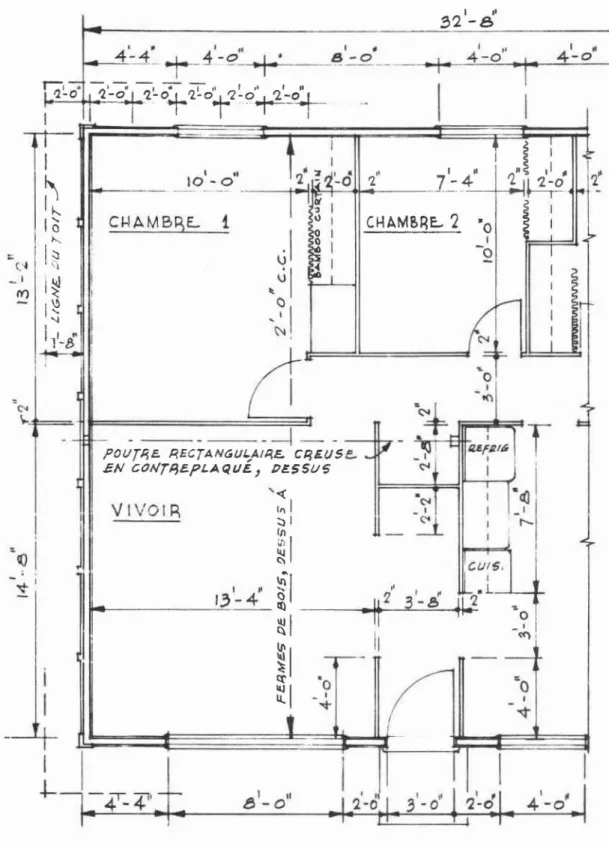 Figure 18. Plan d'ctage d'une maison a pans de bois.