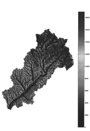 Figure  3.2:  Estimated  depth  to the water table. Peacheater  Creek,  OK