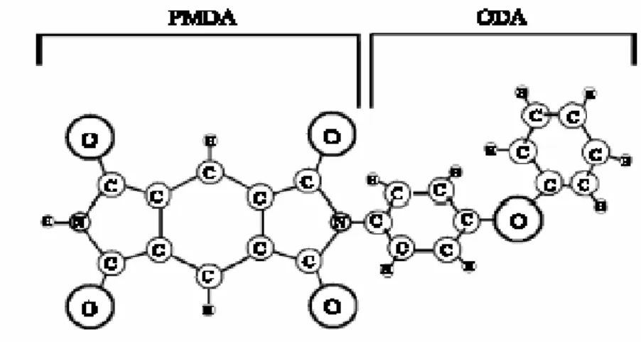 Figure 2.2 : Formule chimique du Kapton® [9] 