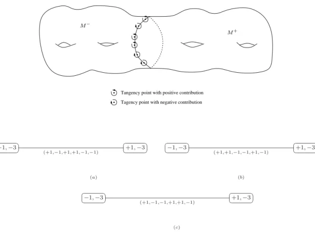 Figure 3: Example of ARS on a surface of genus 4. Figures (a) and (b) illustrate equal labelled graphs associated with the ARS