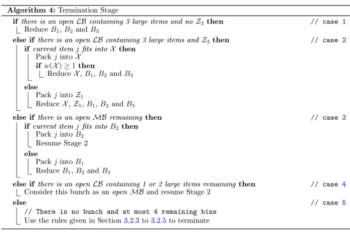 Table 4: Remaining structures depending on the current item