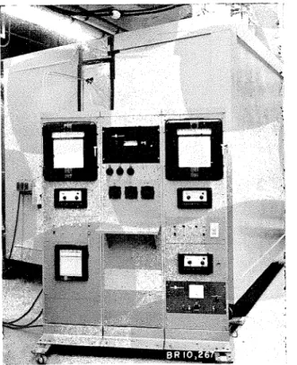 FIG.  2.  Test unit  showing temperature  control  panel and  measuring and recording  instruments