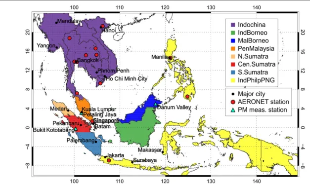 Figure 3 shows a Taylor Diagram (Taylor 2001) summarizing the evaluation of monthly-mean PM and aerosol optical depth (AOD) simulated by GLOMAP against observations