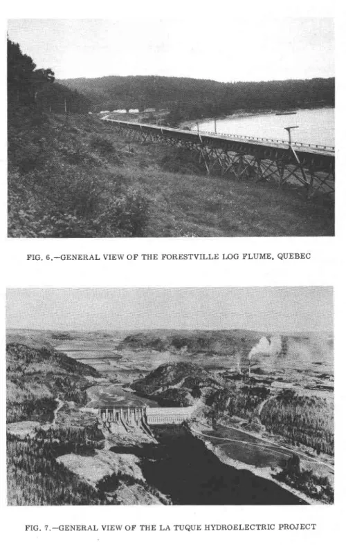 FIG.  6.-GENERAL  VIEW  OF  THE  FORESTVILLE  LOG  FLUME,  QUEBEC