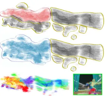 Fig. 4: Spatio-temporally connected components (of a “discus throw”