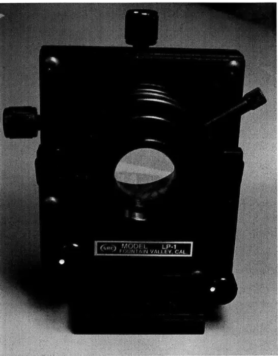 Figure  2-5:  Picture  of the  focusing  lens  with  5  axis  adjustable  mount.