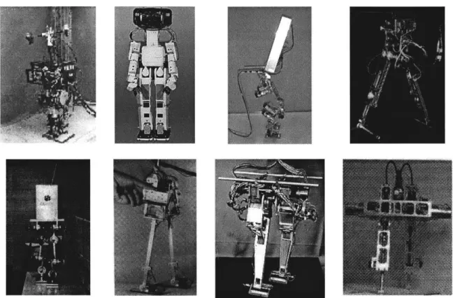 Figure  1-1  shows  pictures  of some  previously powered bipedal  robots.
