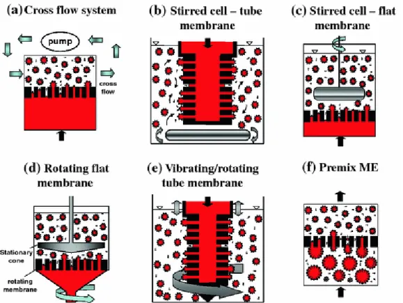 Figure  1.6.  Various  membrane  emulsification  devices.  Reproduced  from  Ref.  36  Copyright  2012  with  permission from Springer Nature