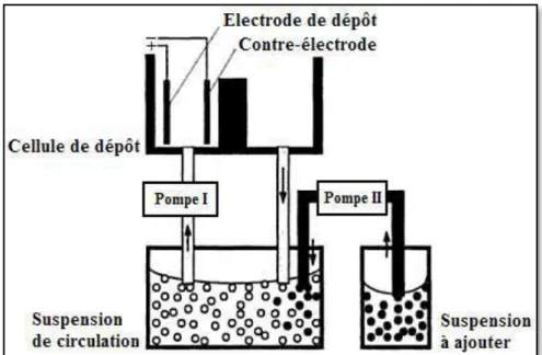 Figure I.8 : Vue schématique de l’installation d’EPD  pour la production des matériaux FGM [Aldo et al, 