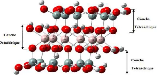 Figure III. 2 : Structure du cluster de montmorillonite
