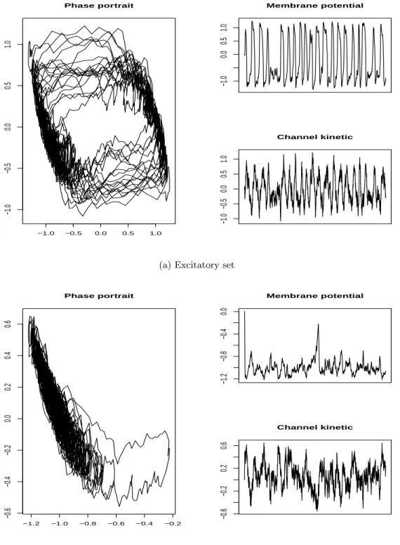 Figure 1: Trajectories for two sets of parameters