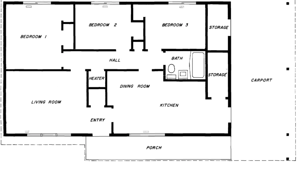 FIGURE 14 FLOOR PLAN OF SUBSEQUENT MODELS Ｆｾ 75'e.