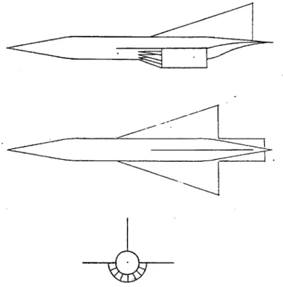 Fig.  2.2  Geometry  of the generic  hypersonic  computer  simulation aerodynamic  model,  taken from [3]