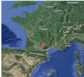 Fig. 2. Location of the wind farm. 