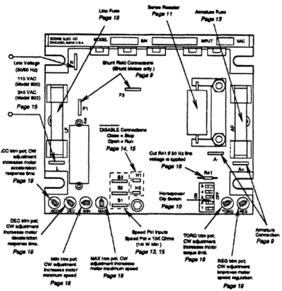 Figure  2.3: The Bodine  UDC-800  DC Motor  Control  Card