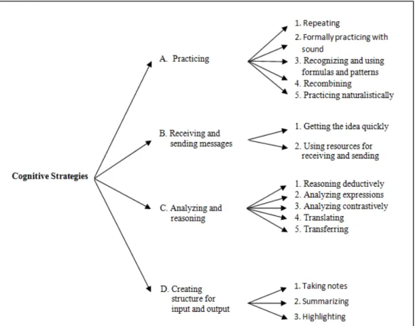 Figure 2.9 Cognitive strategies (R. Oxford, 1990: 44) 
